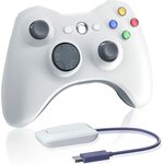 Xbox 360 langaton ohjain (Xbox 360, PC, PS3 & Android) Valkoinen