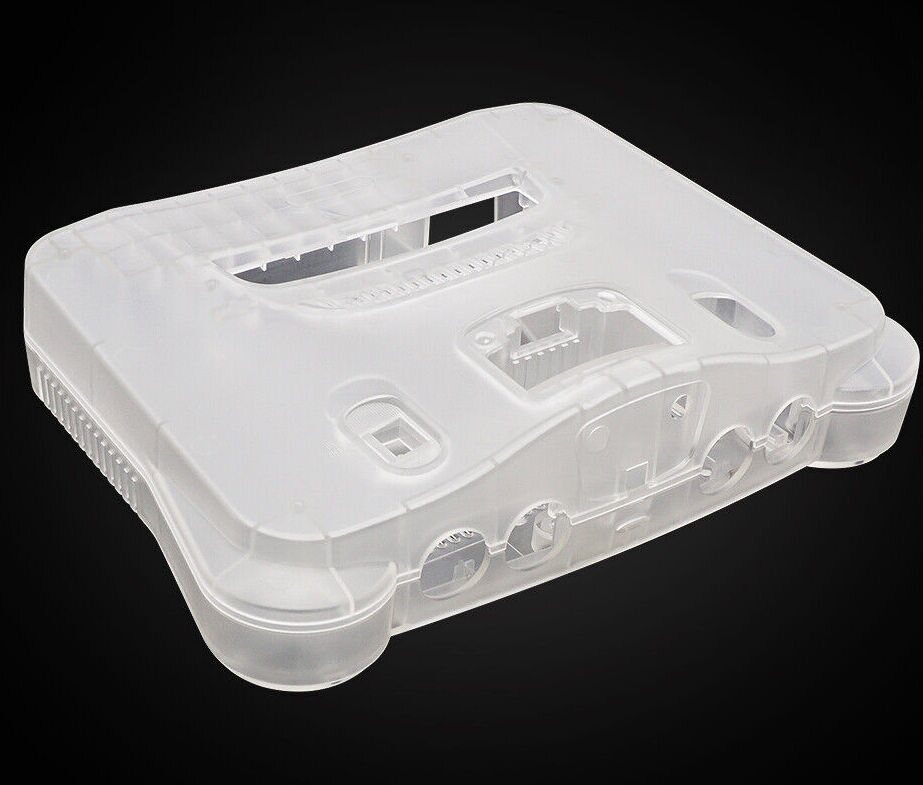 Nintendo 64 konsolin kotelo Valkoinen läpinäkyvä