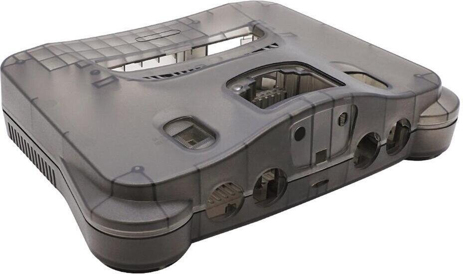 Nintendo 64 konsolin kotelo Musta läpinäkyvä