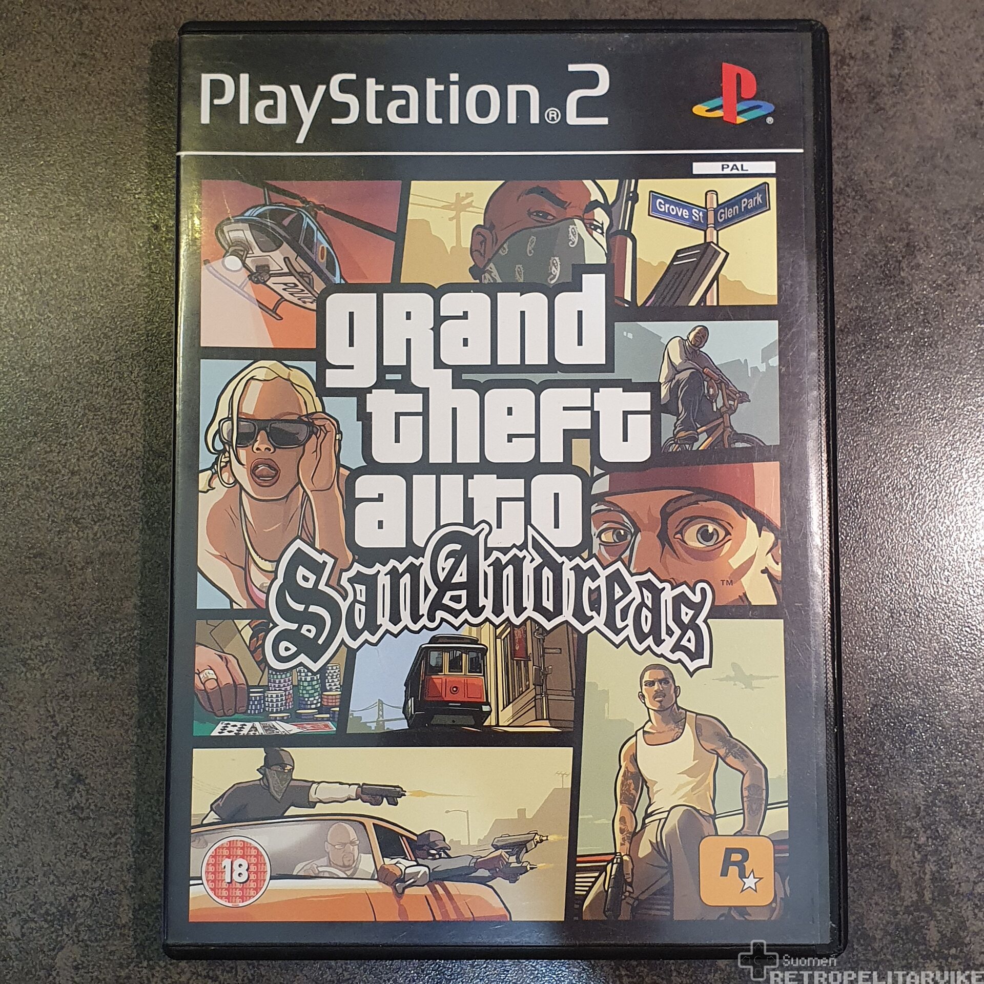 PS2 Grand Theft Auto San Andreas GTA CIB Playstation 2 Suomen 