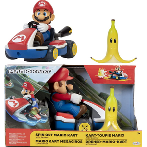 Super Mario Spin Out Kart 16 cm ajoneuvo