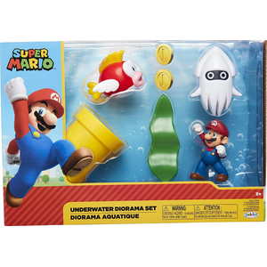 Jakks Super Mario Underwater Diorama vedenalainen figuurisetti