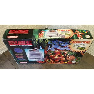 SNES konsoli Donkey Kong Country teemapakkauksessa (takuu 6kk)