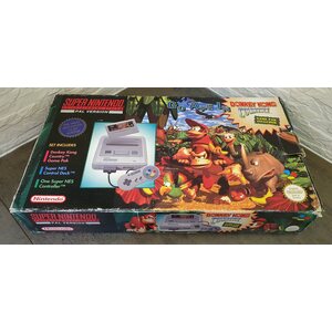 SNES konsoli Donkey Kong Country teemapakkauksessa (takuu 6kk)