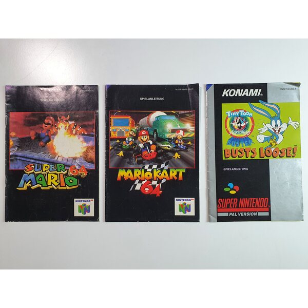 Manuaalit: Buster Busts Loose!, Mario Kart 64 ja Super Mario 64