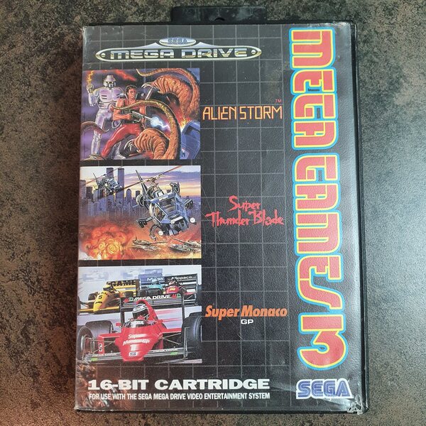 SMD Mega Games 3: Alien Storm, Super Thunder Blade & Super Monaco GP (B)