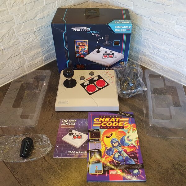 Retro Line Edge Joystick + Cheat Code Book (CIB)